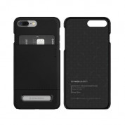 Verus Simpli Leather Case - кожен кейс с поставка и джоб за кредитна карта за iPhone 8 Plus, iPhone 7 Plus (черен) 1