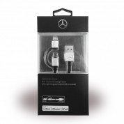 Mercedes-Benz MFI 2in1 Lightning and MicroUSB Cable - сертифициран кабел 2в1 за Apple и MicroUSB устройства (черен-сребрист) 1