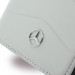 Mercedes-Benz Folio Case - кожен калъф (естествена кожа), тип портфейл за iPhone SE (2022), iPhone SE (2020), iPhone 8, iPhone 7 (сив) 3