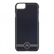 Mercedes-Benz Aluminium Brushed Hard Case - дизайнерски алуминиев кейс за iPhone SE (2022), iPhone SE (2020), iPhone 8, iPhone 7 (черен)