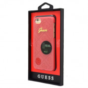 Guess Scarlett Hard Case - дизайнерски хибриден кейс за iPhone SE (2022), iPhone SE (2020), iPhone 8, iPhone 7 (червен) 1