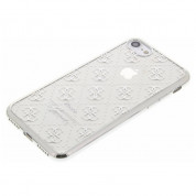 Guess Soft TPU Case - дизайнерски термополиуретанов кейс за iPhone 8, iPhone 7 (прозрачен-сребрист) 1