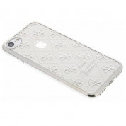 Guess Soft TPU Case - дизайнерски термополиуретанов кейс за iPhone 8, iPhone 7 (прозрачен-сребрист) 2