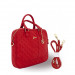 Guess Scarlett Bag - луксозна дизайнерска чанта с дръжки и презрамка за преносими компютри до 13.3 инча (червена) 4