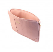 Guess Saffiano Notebook Sleeve - дизайнерски луксозен кожен калъф за преносими компютри до 15 инча (розово злато)