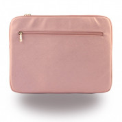 Guess Saffiano Notebook Sleeve - дизайнерски луксозен кожен калъф за преносими компютри до 15 инча (розово злато) 2