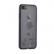 Devia Crystal Lotus Case - поликрабонатов кейс за iPhone 8, iPhone 7 (с кристали Сваровски) (черен) 2