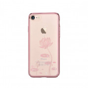 Devia Crystal Lotus Case - поликрабонатов кейс за iPhone 8, iPhone 7 (с кристали Сваровски) (розово злато) 1