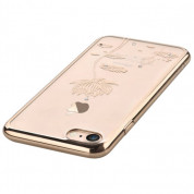 Devia Crystal Lotus Case - поликрабонатов кейс за iPhone 8, iPhone 7 (с кристали Сваровски) (златист) 3