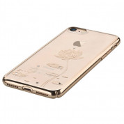 Devia Crystal Lotus Case - поликрабонатов кейс за iPhone 8, iPhone 7 (с кристали Сваровски) (златист) 2