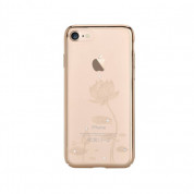 Devia Crystal Lotus Case - поликрабонатов кейс за iPhone 8, iPhone 7 (с кристали Сваровски) (златист) 1
