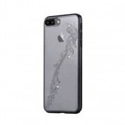 Devia Crystal Papillon Case - поликрабонатов кейс за iPhone 8, iPhone 7 (с кристали Сваровски) (черен)