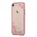 Devia Crystal Joyous Case - поликрабонатов кейс за iPhone 8, iPhone 7 (с кристали Сваровски) (с розови цветя) 1