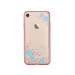 Devia Crystal Joyous Case - поликрабонатов кейс за iPhone 8 Plus, iPhone 7 Plus (с кристали Сваровски) (със сини цветя) 2
