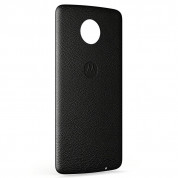 Motorola Moto Mods Style Leather Shell - оригинален резервен капак за Motorola Moto Z, Moto Z Play (черен)