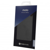 Motorola Moto Mods Style Leather Shell - оригинален резервен капак за Motorola Moto Z, Moto Z Play (черен) 1