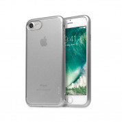 Torrii ChromeJelly Case - хибриден кейс с калено стъкло за iPhone SE (2022), iPhone SE (2020), iPhone 8, iPhone 7 (прозрачен-сребрист)