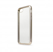 Torrii ChromeJelly Case - хибриден кейс с калено стъкло за iPhone SE (2022), iPhone SE (2020), iPhone 8, iPhone 7 (прозрачен-златист) 4