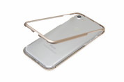 Torrii MagLoop Bumper Case - магнитен алуминиев бъмпер и покрития за дисплея и задната част за iPhone 8, iPhone 7 (златист) 3