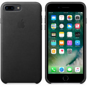 Apple iPhone Leather Case - оригинален кожен кейс (естествена кожа) за iPhone 8 Plus, iPhone 7 Plus (черен) 1