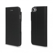 Torrii Torrio Leather Case - кожен калъф със слот за кр. карта и поставка за iPhone SE (2020), iPhone 8, iPhone 7 (черен)