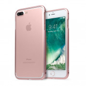 Torrii MagLoop Bumper Case - магнитен алуминиев бъмпер и покрития за дисплея и задната част за iPhone 8 Plus, iPhone 7 Plus (розово злато)