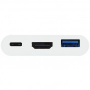 Macally USB-C Multiport Adapter 4K - адаптер за свързване от USB-C към HDMI 4K, USB-C, USB-A (бял) 1