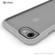 iPaint Matte Frame Case - дизайнерски поликарбонатов кейс с TPU рамка за iPhone SE (2022), iPhone SE (2020), iPhone 8, iPhone 7 (прозрачен) 1