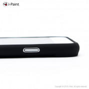iPaint Matte Frame Case - дизайнерски поликарбонатов кейс с TPU рамка за iPhone SE (2022), iPhone SE (2020), iPhone 8, iPhone 7 (черен-прозрачен) 2