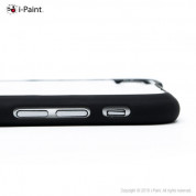iPaint Matte Frame Case - дизайнерски поликарбонатов кейс с TPU рамка за iPhone SE (2022), iPhone SE (2020), iPhone 8, iPhone 7 (черен-прозрачен) 1