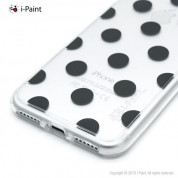 iPaint Glamour Pois Case - дизайнерски TPU кейс за iPhone SE (2022), iPhone SE (2020), iPhone 8, iPhone 7 (прозрачен) 2
