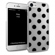 iPaint Glamour Pois Case - дизайнерски TPU кейс за iPhone SE (2022), iPhone SE (2020), iPhone 8, iPhone 7 (прозрачен)
