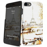 iPaint Paris HC Case - дизайнерски поликарбонатов кейс за iPhone SE (2022), iPhone SE (2020), iPhone 8, iPhone 7 (бял)