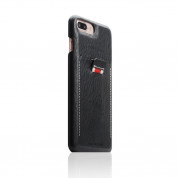 SLG Design D6 IMBL Case - кожен кейс (ествена кожа) за iPhone 8 Plus, iPhone 7 Plus (черен)