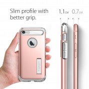 Spigen Slim Armor Case - хибриден кейс с поставка и най-висока степен на защита за iPhone 8, iPhone 7 (розово злато) 6