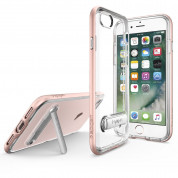 Spigen Crystal Hybrid Case - хибриден кейс с поставка и висока степен на защита за iPhone 8, iPhone 7 (роз. злато-прозрачен) 9