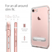 Spigen Crystal Hybrid Case - хибриден кейс с поставка и висока степен на защита за iPhone 8, iPhone 7 (роз. злато-прозрачен) 6