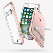 Spigen Crystal Hybrid Case - хибриден кейс с поставка и висока степен на защита за iPhone 8, iPhone 7 (роз. злато-прозрачен) 1