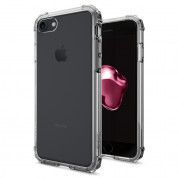 Spigen Crystal Shell Case - хибриден кейс с висока степен на защита за iPhone 8, iPhone 7 (прозрачен-сив)