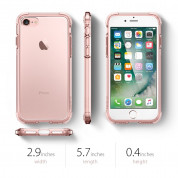 Spigen Crystal Shell Case - хибриден кейс с висока степен на защита за iPhone 8, iPhone 7 (прозрачен-розово злато) 10