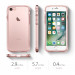 Spigen Crystal Shell Case - хибриден кейс с висока степен на защита за iPhone 8, iPhone 7 (прозрачен-розово злато) 11