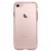 Spigen Crystal Shell Case - хибриден кейс с висока степен на защита за iPhone 8, iPhone 7 (прозрачен-розово злато) 11