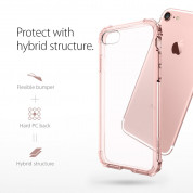 Spigen Crystal Shell Case - хибриден кейс с висока степен на защита за iPhone 8, iPhone 7 (прозрачен-розово злато) 3