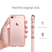 Spigen Crystal Shell Case - хибриден кейс с висока степен на защита за iPhone 8, iPhone 7 (прозрачен-розово злато) 8