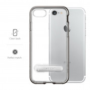 Spigen Crystal Hybrid Case - хибриден кейс с висока степен на защита и поставка за iPhone SE (2022), iPhone SE (2020), iPhone 8, iPhone 7 (прозрачен-сив) 3