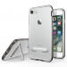 Spigen Crystal Hybrid Case - хибриден кейс с висока степен на защита и поставка за iPhone SE (2022), iPhone SE (2020), iPhone 8, iPhone 7 (прозрачен-сив) 1