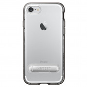 Spigen Crystal Hybrid Case - хибриден кейс с висока степен на защита и поставка за iPhone SE (2022), iPhone SE (2020), iPhone 8, iPhone 7 (прозрачен-сив) 1