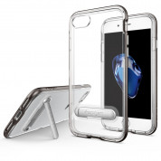 Spigen Crystal Hybrid Case - хибриден кейс с висока степен на защита и поставка за iPhone SE (2022), iPhone SE (2020), iPhone 8, iPhone 7 (прозрачен-сив) 15