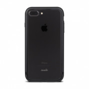 Moshi Luxe Bumper Case - метален бъмпер и покритие за задната част за iPhone 8 Plus, iPhone 7 Plus (тъмносив)