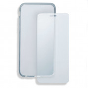 4smarts 360° Protection Set - тънък силиконов кейс и стъклено защитно покритие за дисплея на Sony Xperia XZ (прозрачен) 1